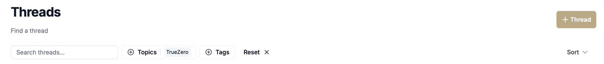 Advanced filtering options for discussions
